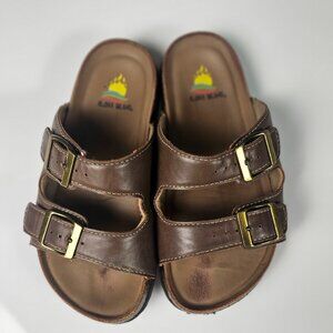 Aloha Island Kids Brown Slide Sandals Size 1
